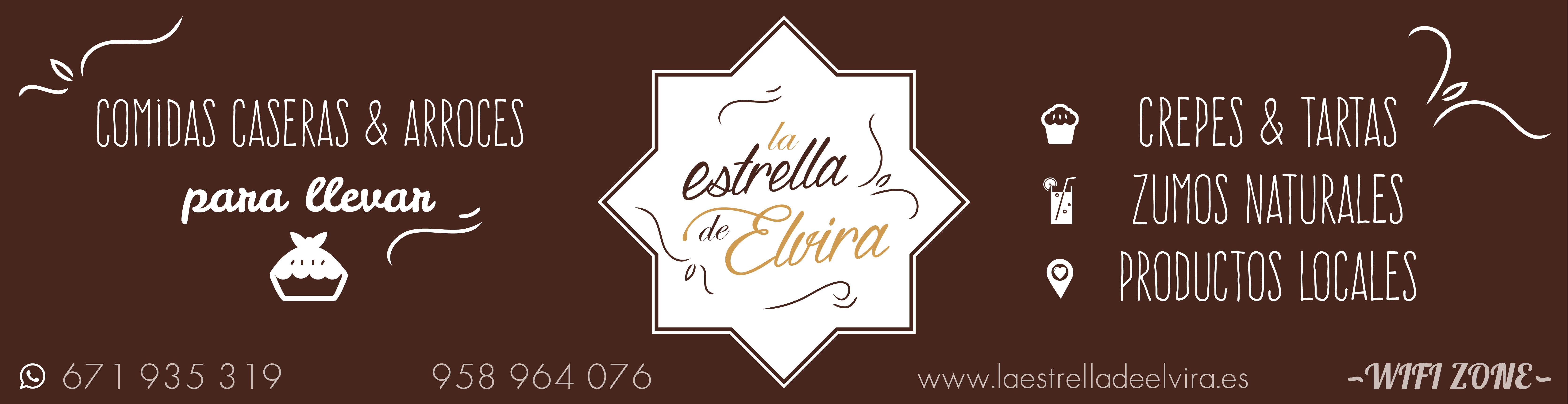 Diseño gráfico de cartel para la estrella de Elvira, negocio de alimentación en Granada
